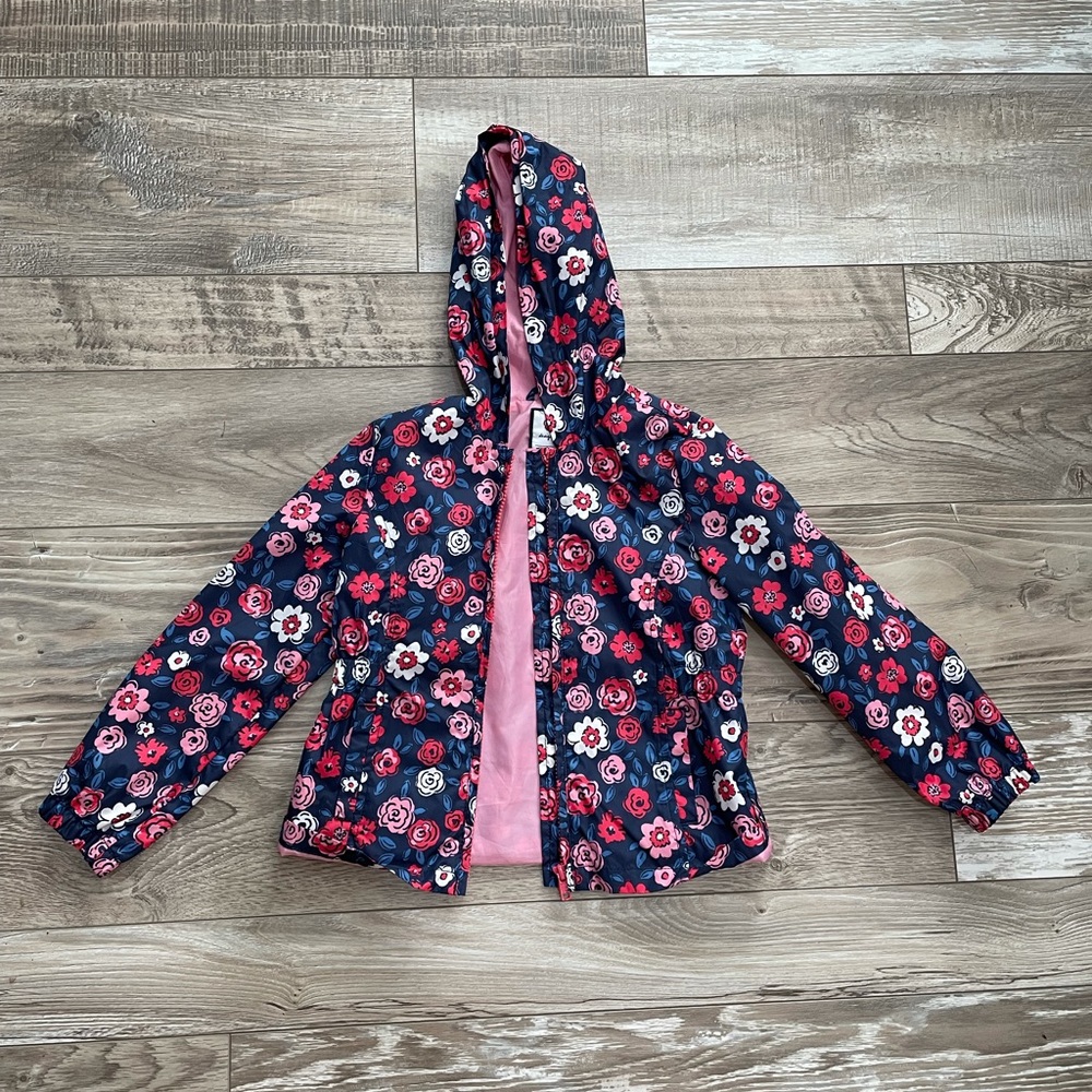 Gymboree floral rain jacket